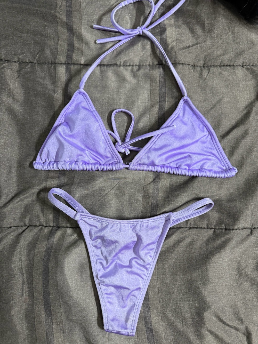Lilac Triangle Bikini Set - size small